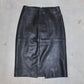 Emporio Armani Lamb Leather Column Skirt