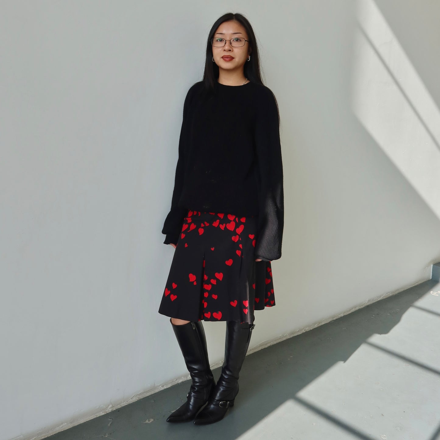 Moschino Heart Print Skirt