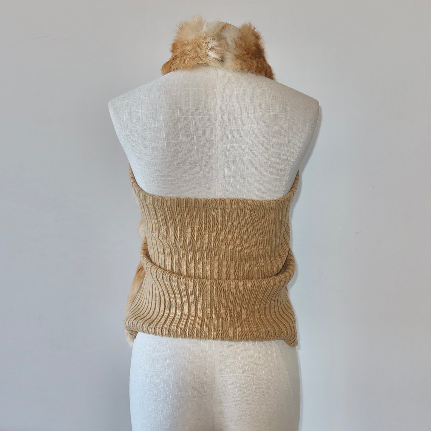 Vintage Rabbit Fur Halter Neck