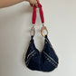 Cuffz Rare Studded Denim Double Cuff Tote