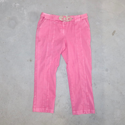 D&G Pink Capris with Belt