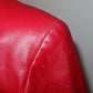 Balmain Red Leather Blazer