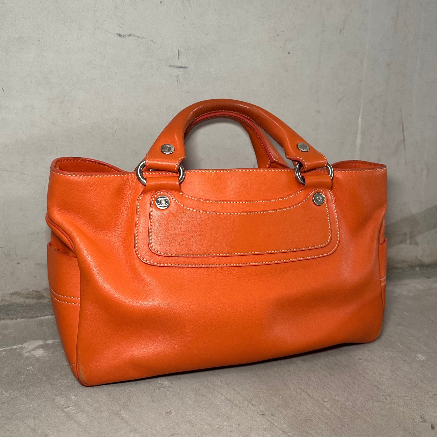 Celine Orange Leather Boogie Bag