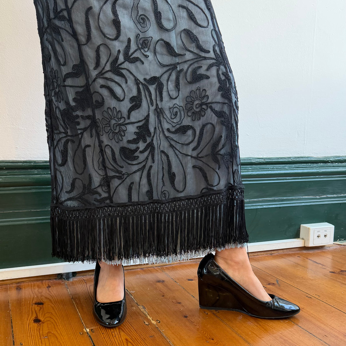 Emporio Armani SS1997 Floral Fringe Dress