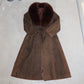 Vintage Brown Suede Trench