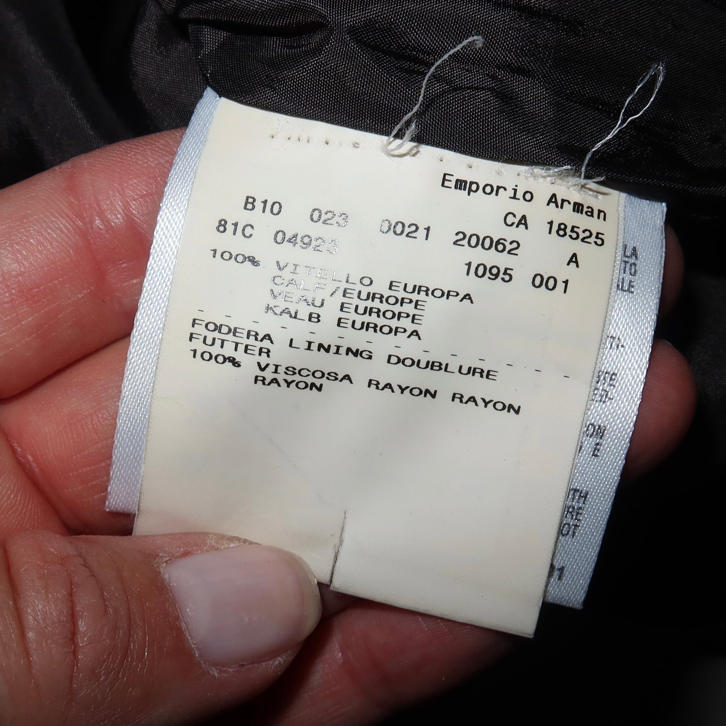 Emporio Armani Oversized Buckle Leather Skirt