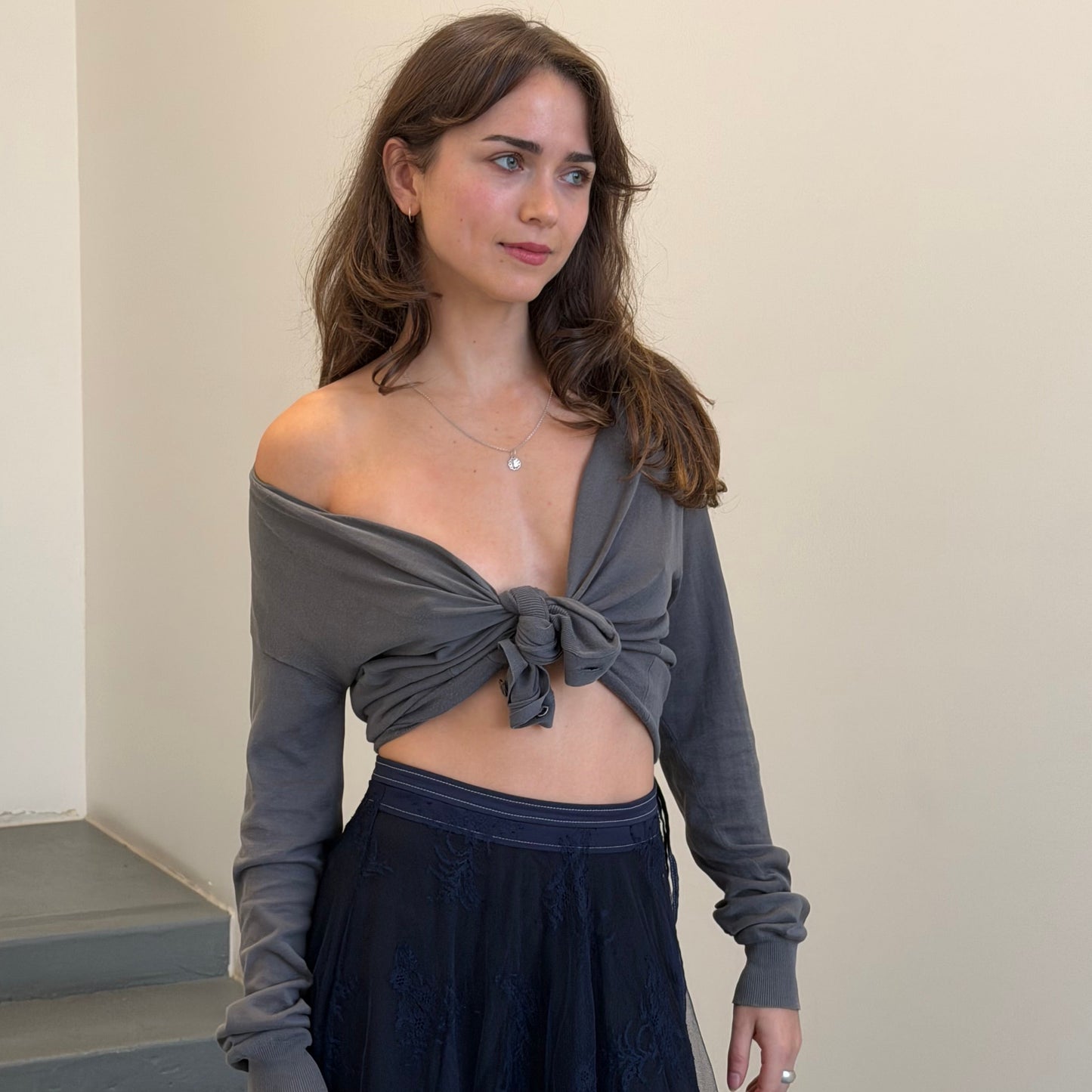 Marni Grey Cotton Cardigan