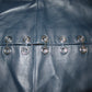 Tibi Blue Leather Grommet Skirt