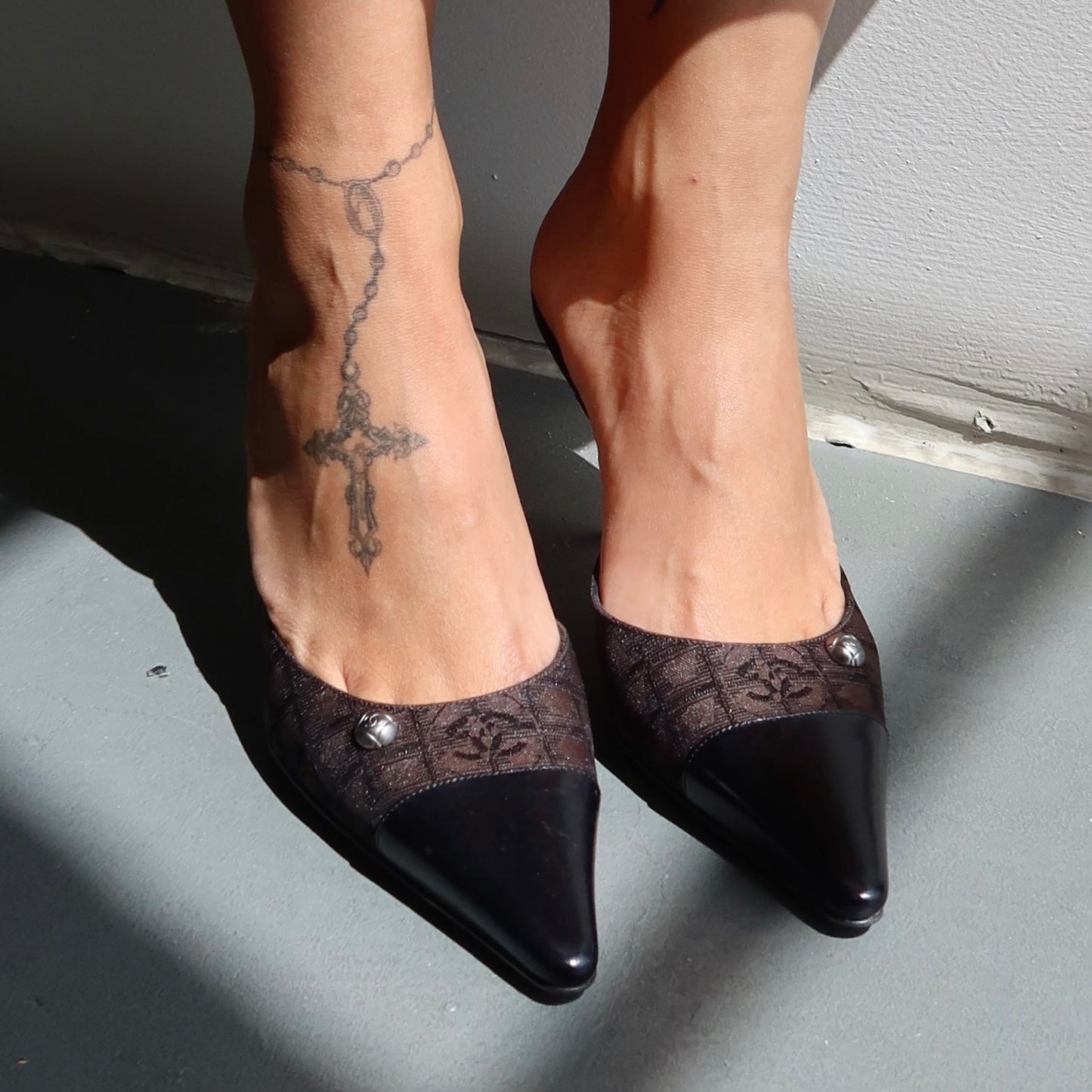 Chanel Travel Line Black Mules (35)