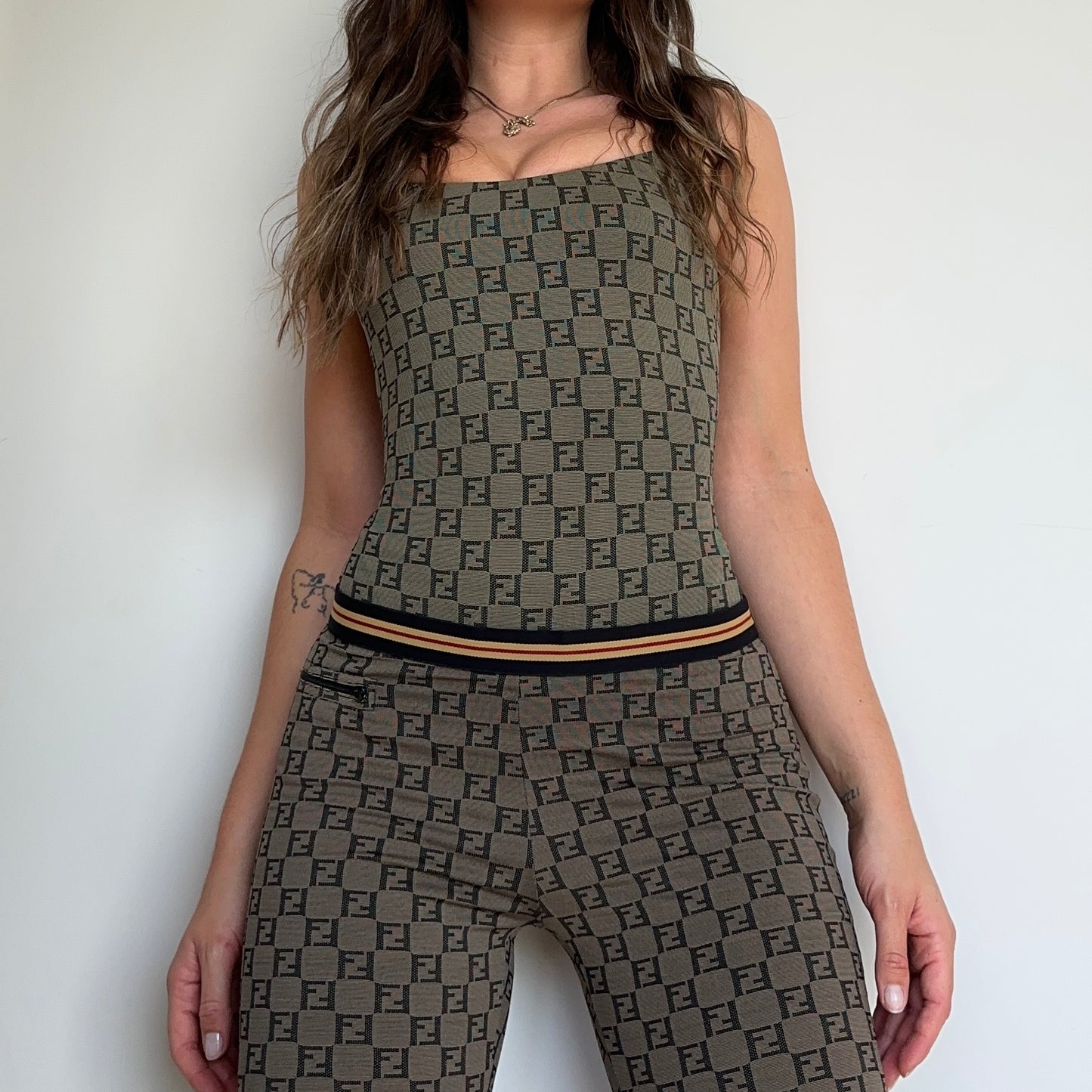 Fendi Zucca Print Monogram Swimsuit