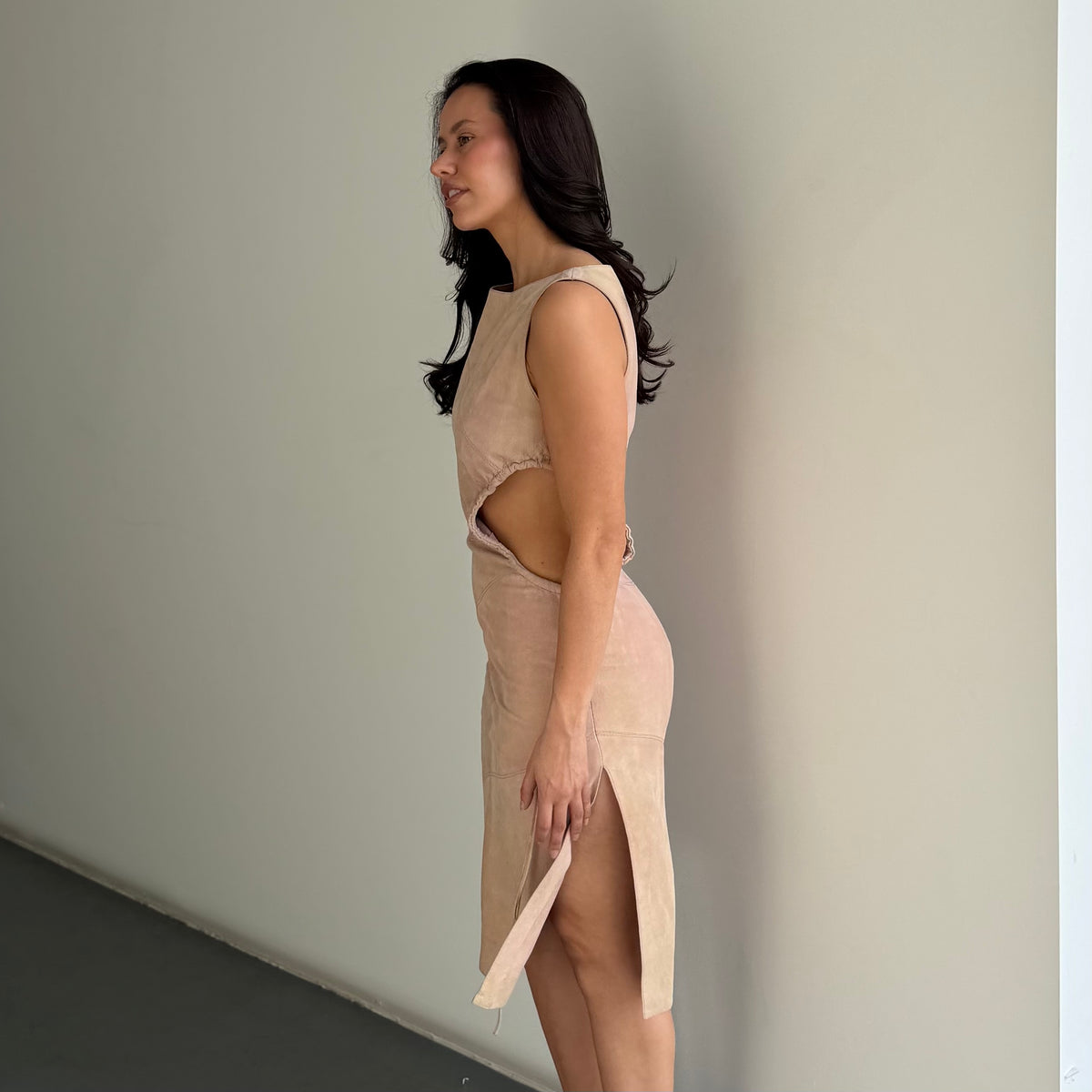 Valentino Suede Cut Out Dress