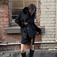 Vintage Coat with Real Fur Trim