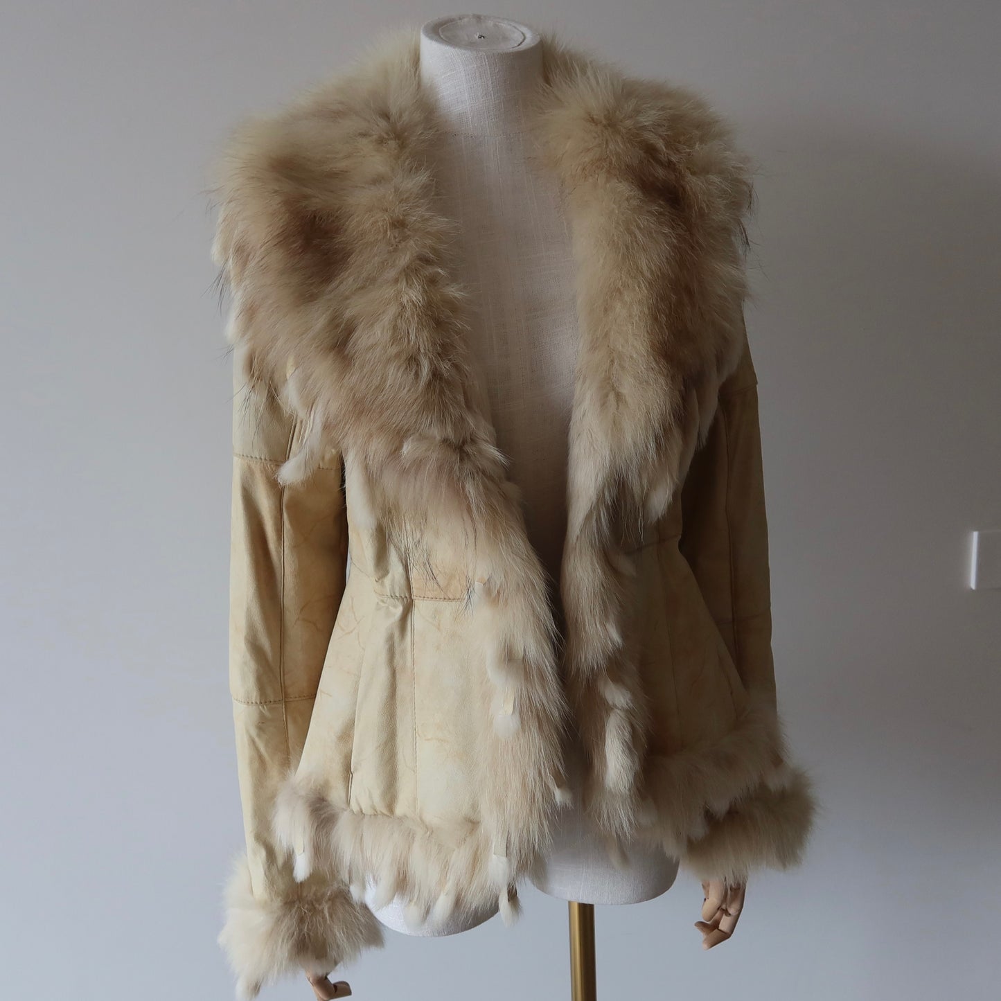 Vintage Leather and Real Fur Jacket