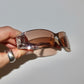 Celine Rhinestone Split Logo Sunglasses