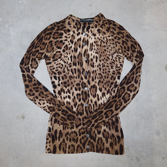 Dolce & Gabbana Leopard Print Cardigan