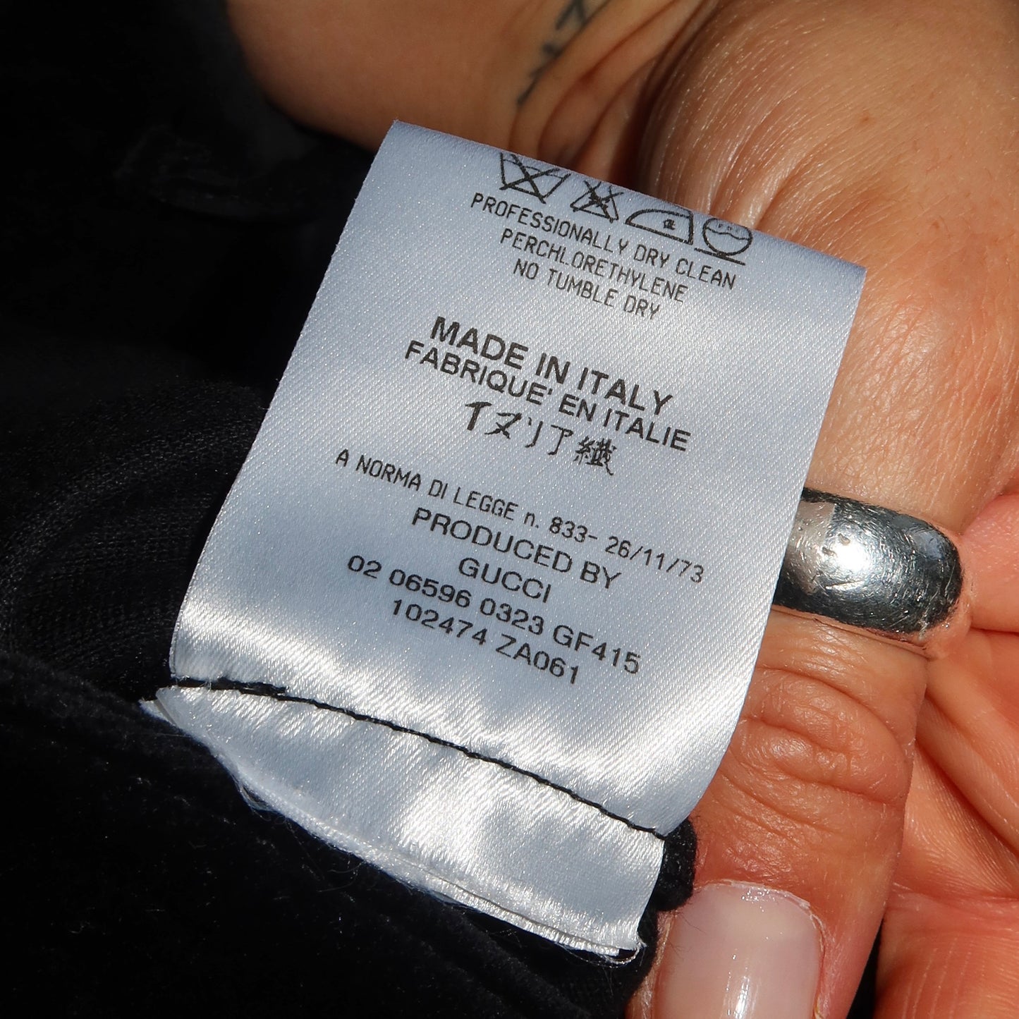 Gucci AW2002 Velvet Skirt