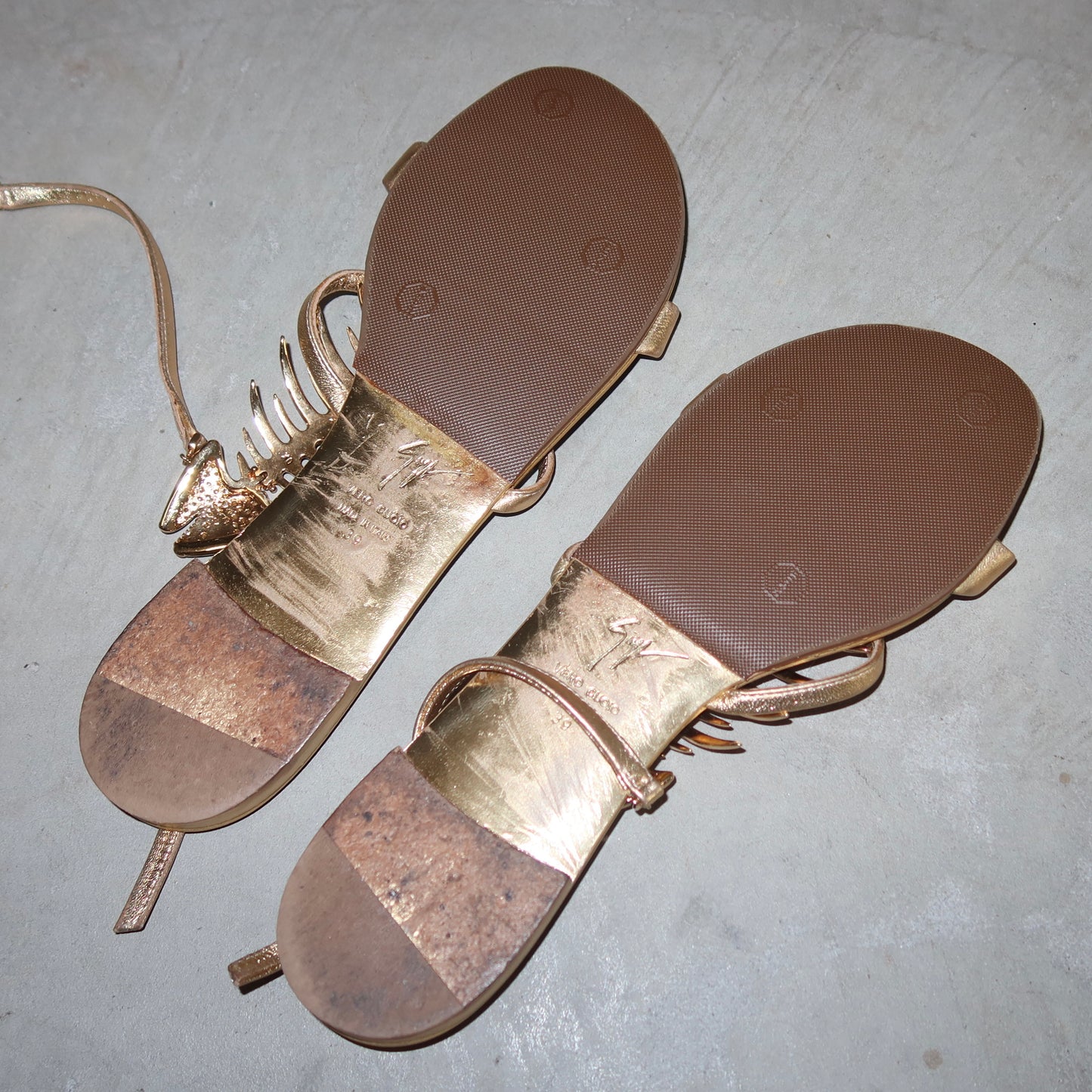 Giuseppe Zanotti 20th Anniversary Fishbone Sandals (39)