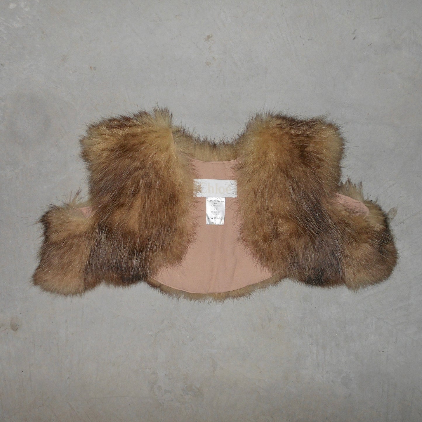 Chloe FW2012 Opossum Fur and Silk Vest