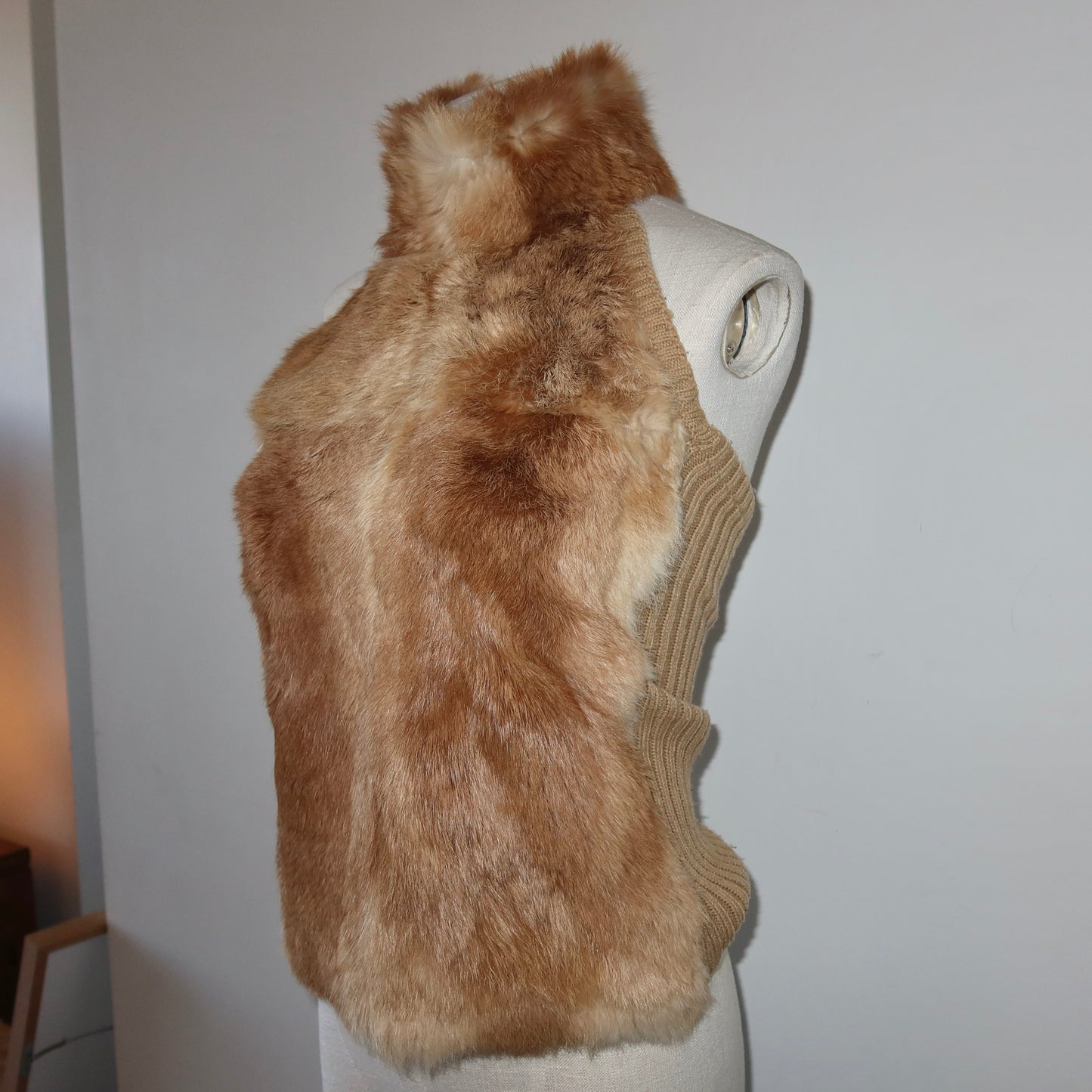 Vintage Rabbit Fur Halter Neck