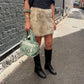 Vintage Shearling Mini Skirt