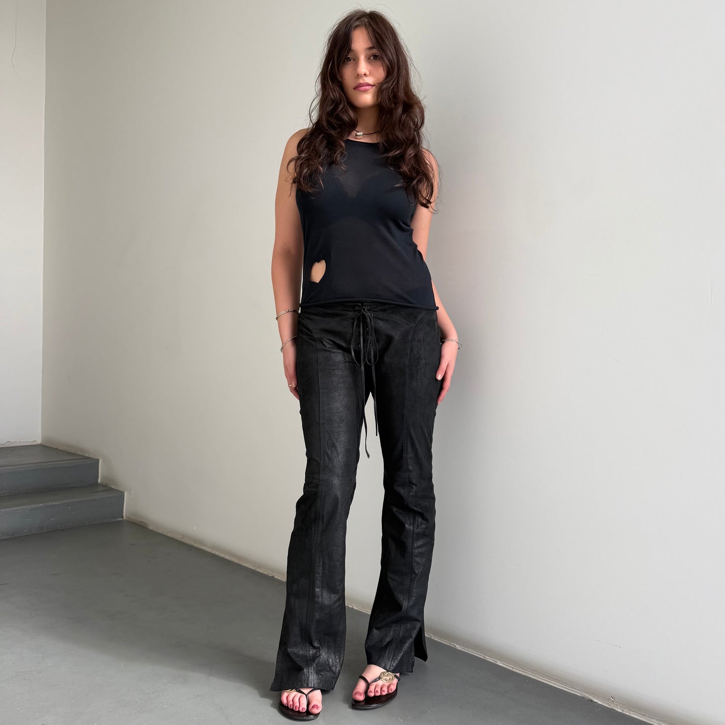 Plein Sud Leather Trousers