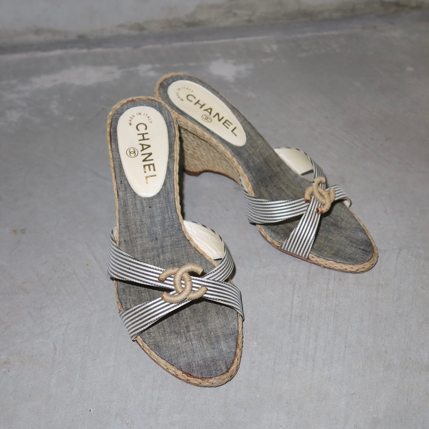 Chanel Espadrille Wedges (38)