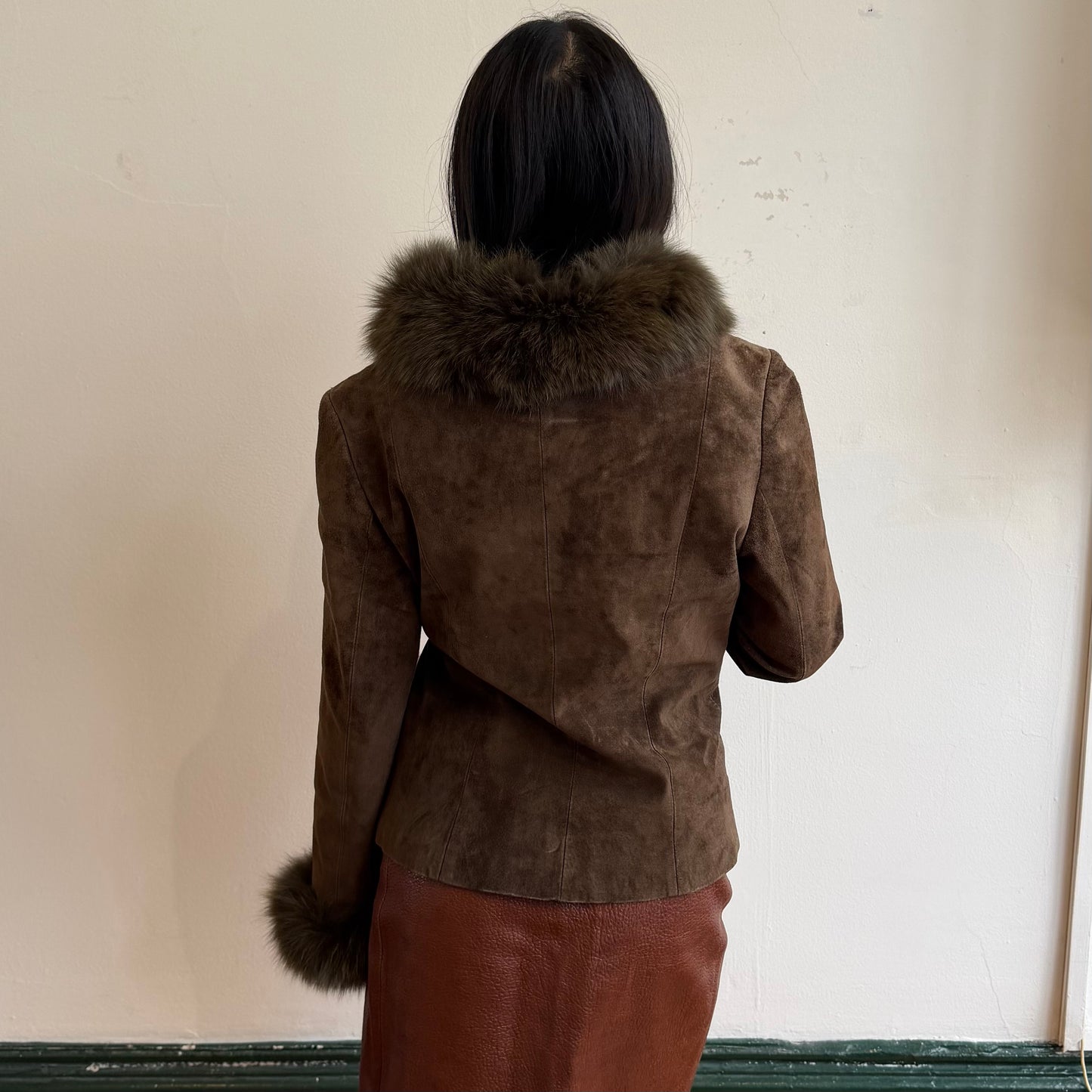 Vintage Suede and Fur Coat