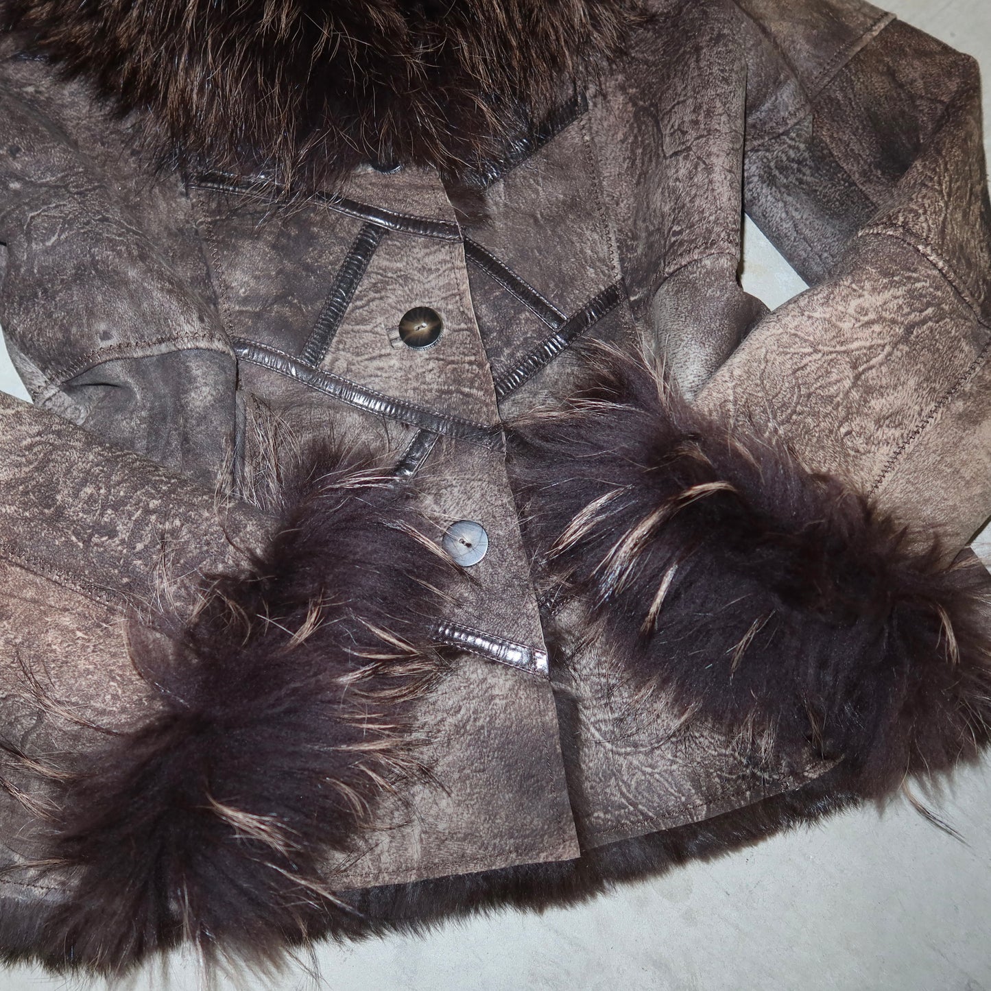 Vintage Leather and Fur Jacket