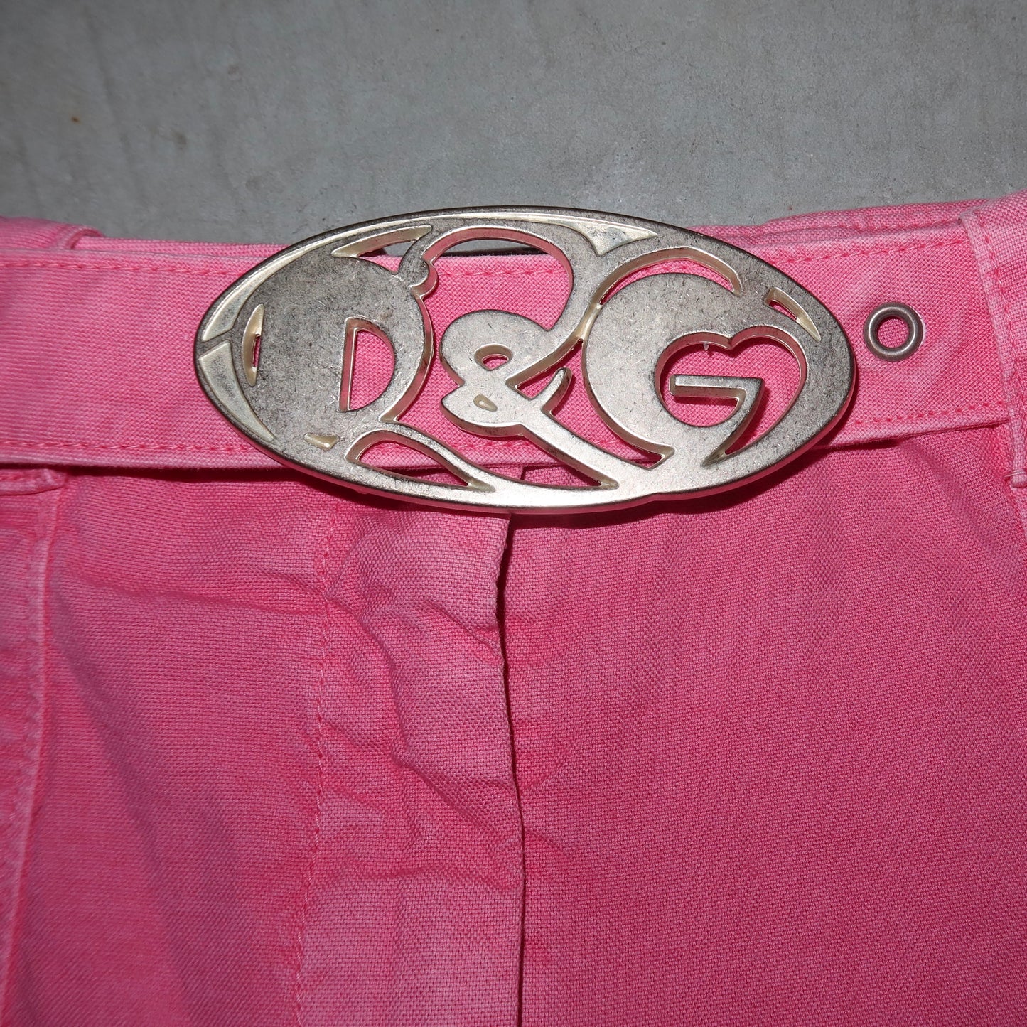 D&G Pink Capris with Belt