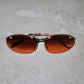 Celine Orange Tinted Sunglasses with Gold Hardware