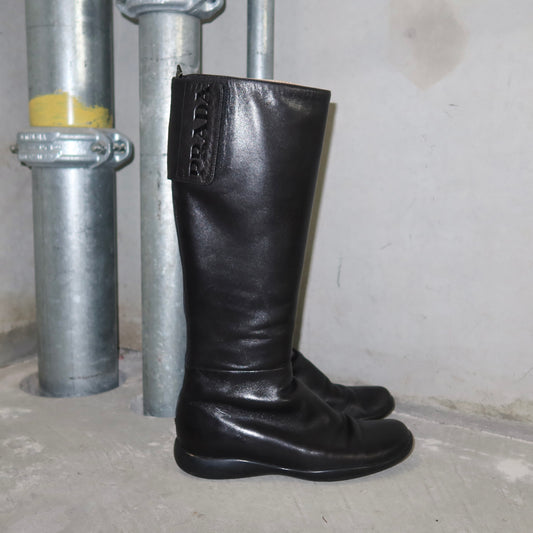 Prada Sport Leather Knee High Boots (36.5)