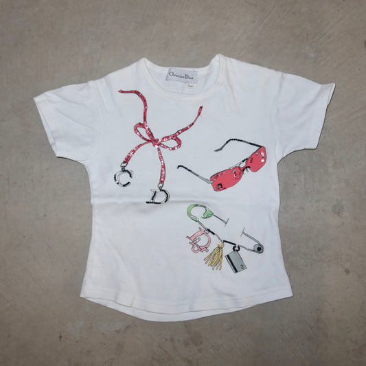 Dior Kids Cropped 'Baby' Tee