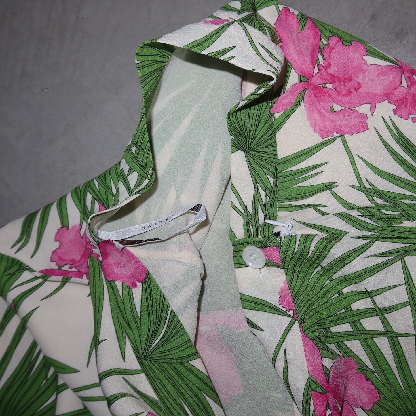 Celine SS2004 Silk Floral Skirt