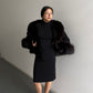 Vintage Astrakhan and Fox Fur Cape