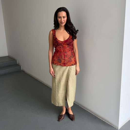 Emporio Armani 90’s Linen Pencil Skirt