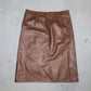 Fendi Metallic Leather Skirt
