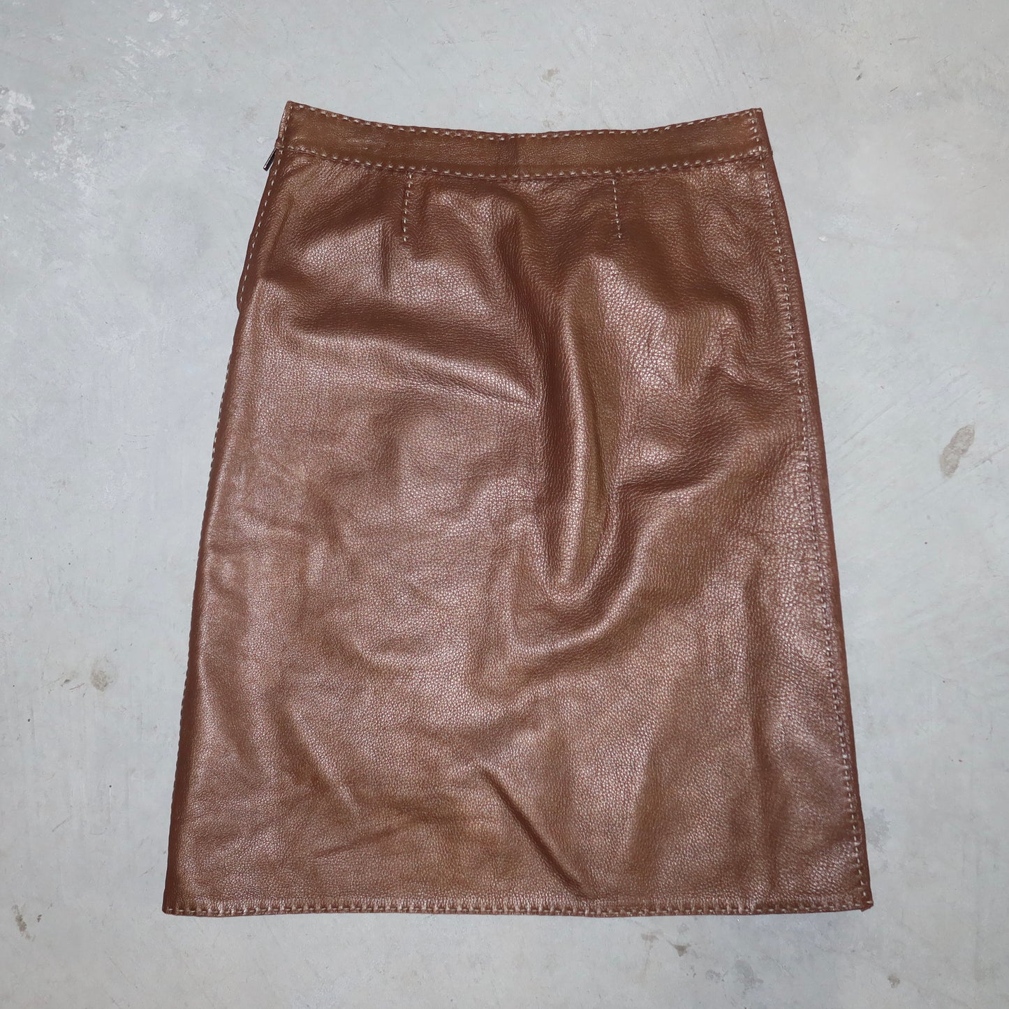 Fendi Metallic Leather Skirt