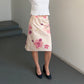 DKNY Flower Print Midi Skirt