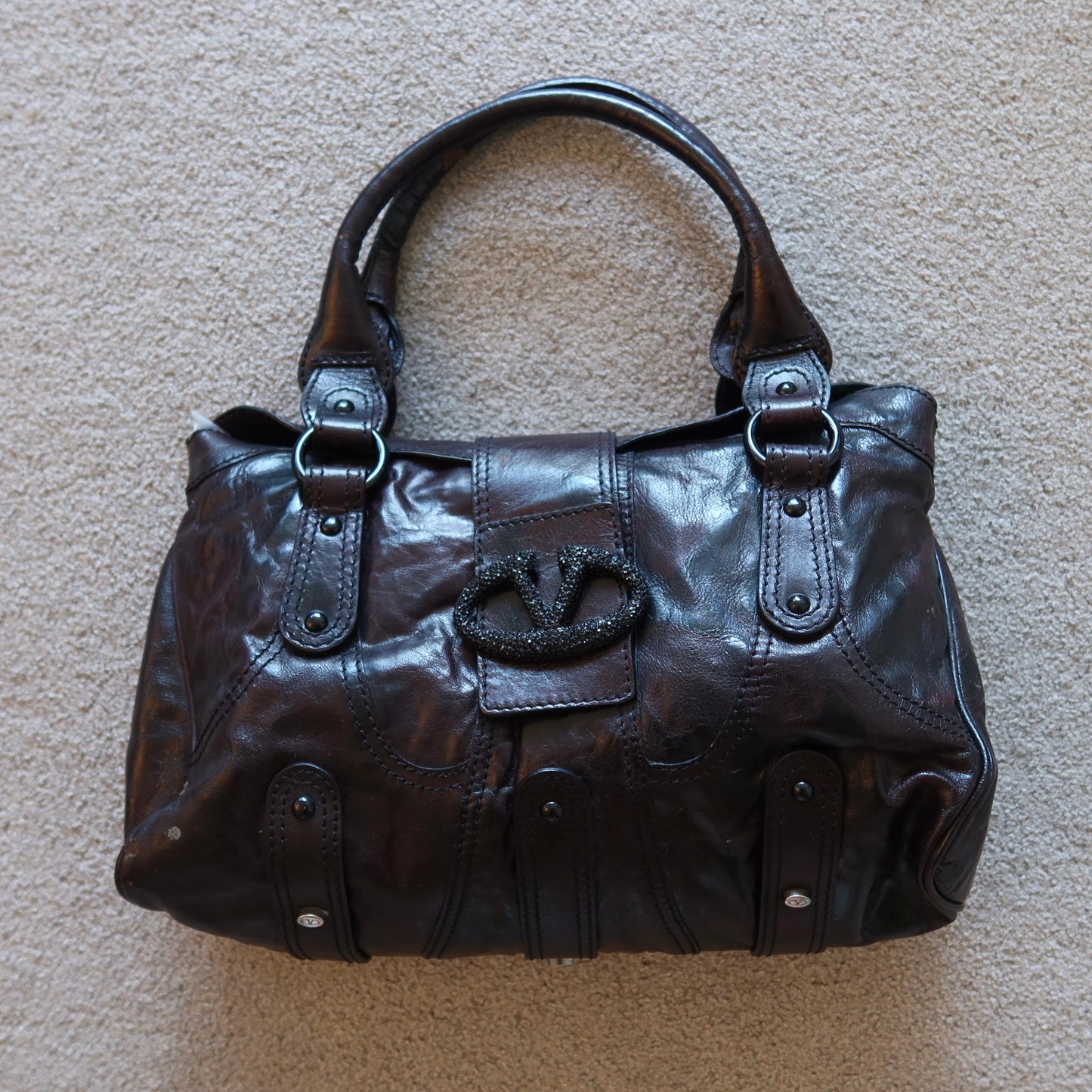 Valentino Brown Leather Tote