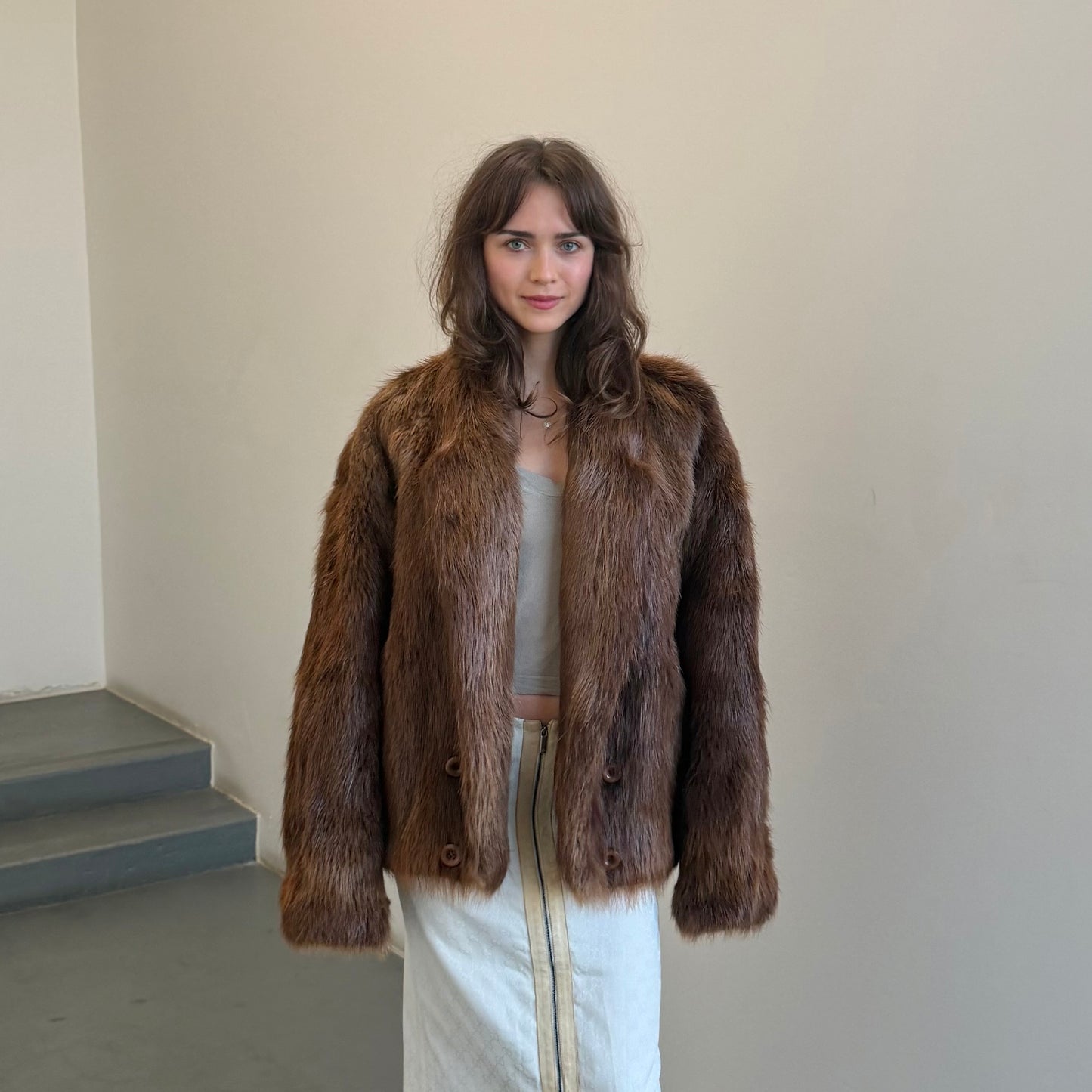 Vintage Men’s Beaver Fur Bomber