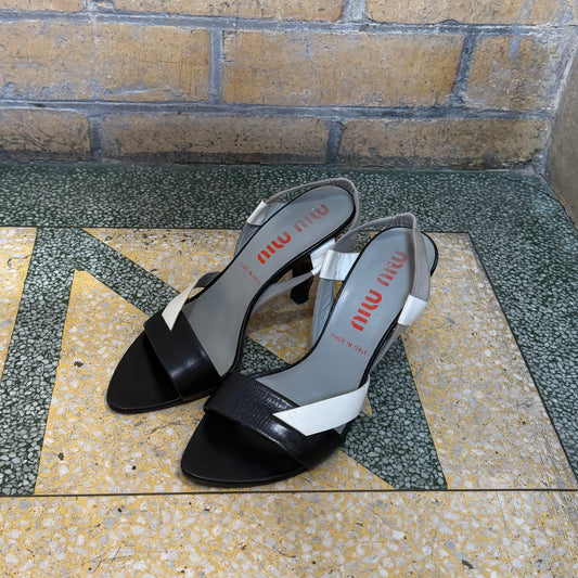 Miu Miu SS2001 Colour Block Heels (37.5)