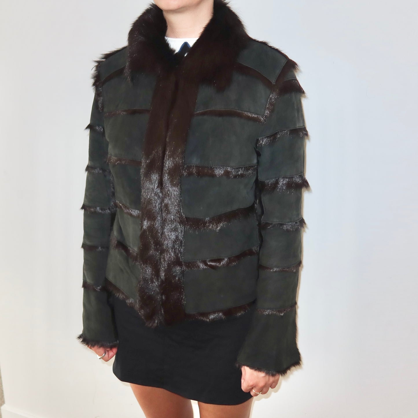 Trussardi Suede and Fur Jacket
