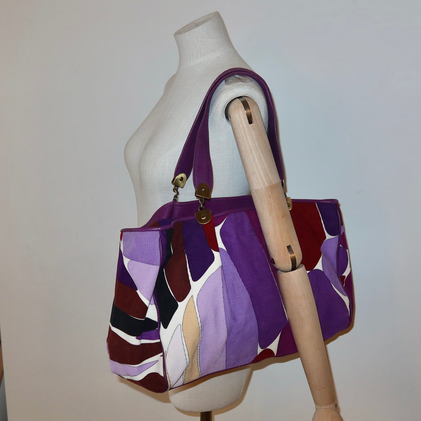 Emilio Pucci XL Corduroy Tote