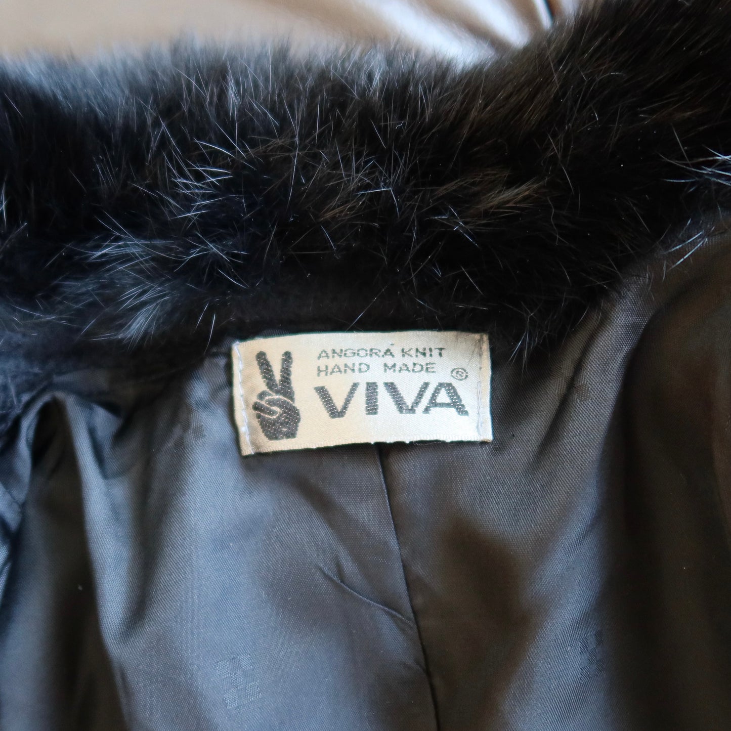 Vintage Angora and Fur Beaded Cardigan