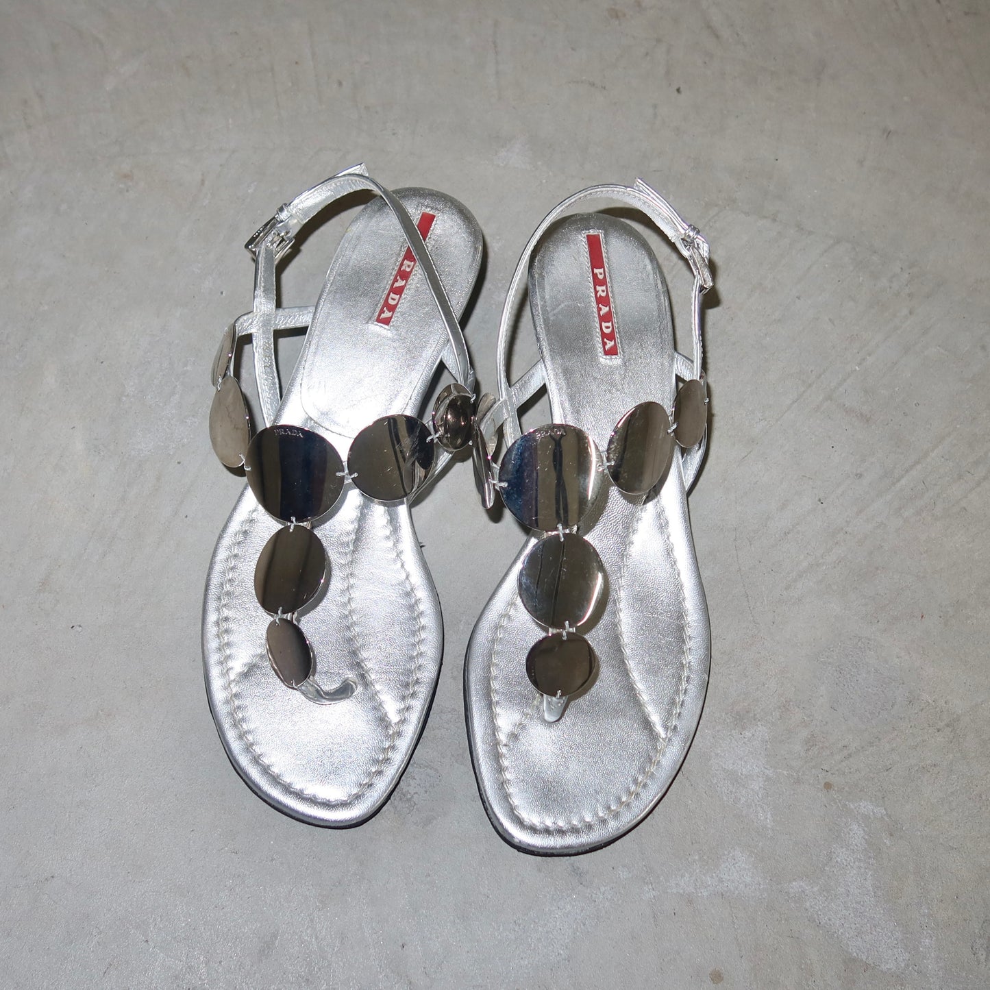 Prada Mirror Wedges (37.5)
