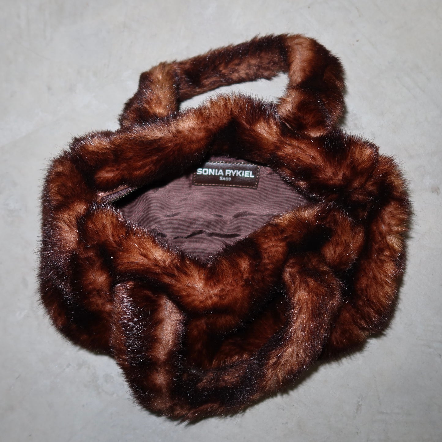 Sonia Rykiel Faux Fur Bowling Bag