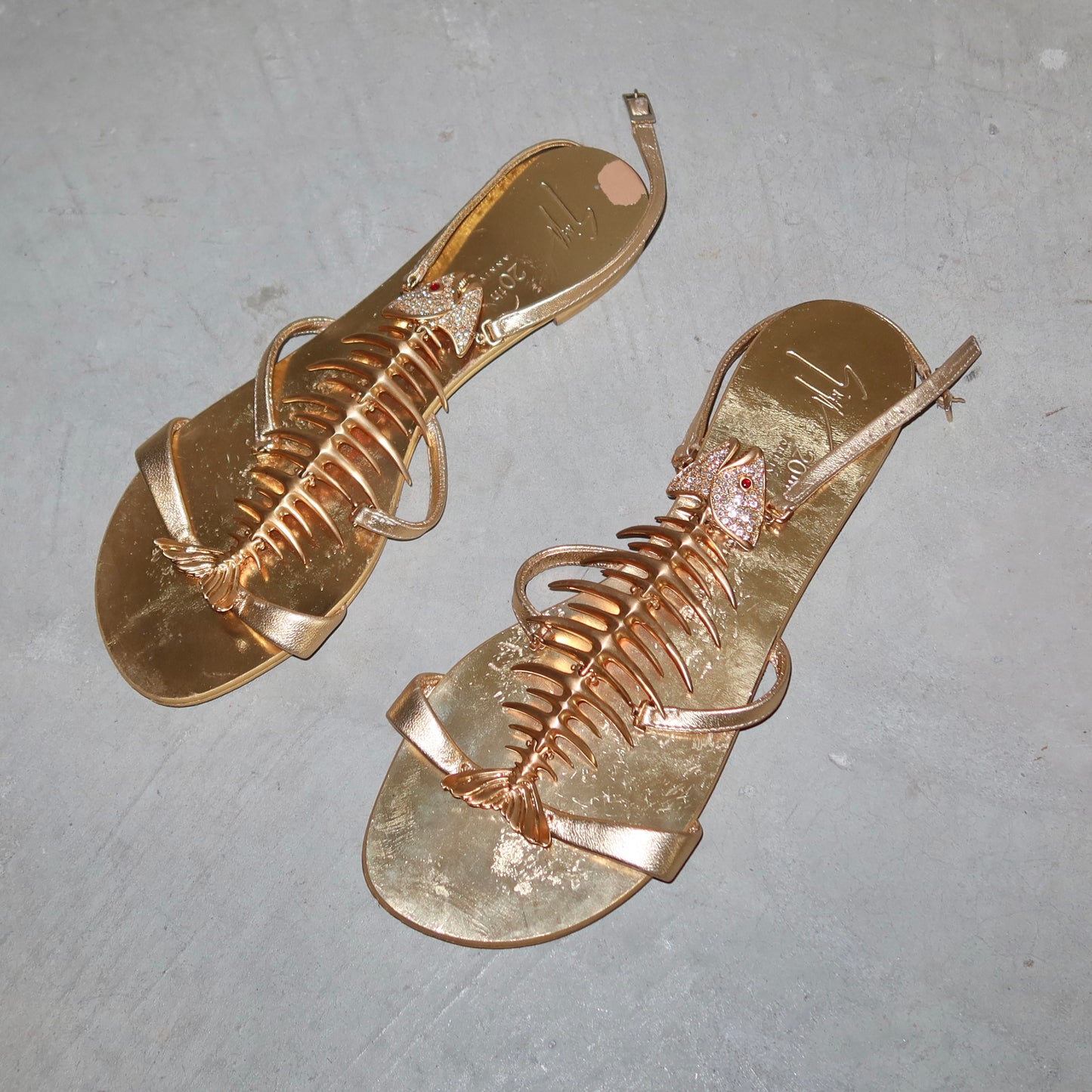 Giuseppe Zanotti 20th Anniversary Fishbone Sandals (39)
