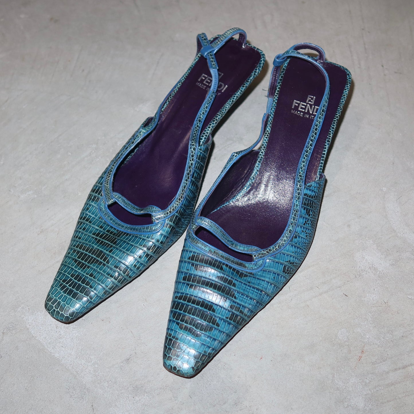Fendi Lizard Leather Heels (40)