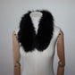 Vintage Black Short Real Fur Collar