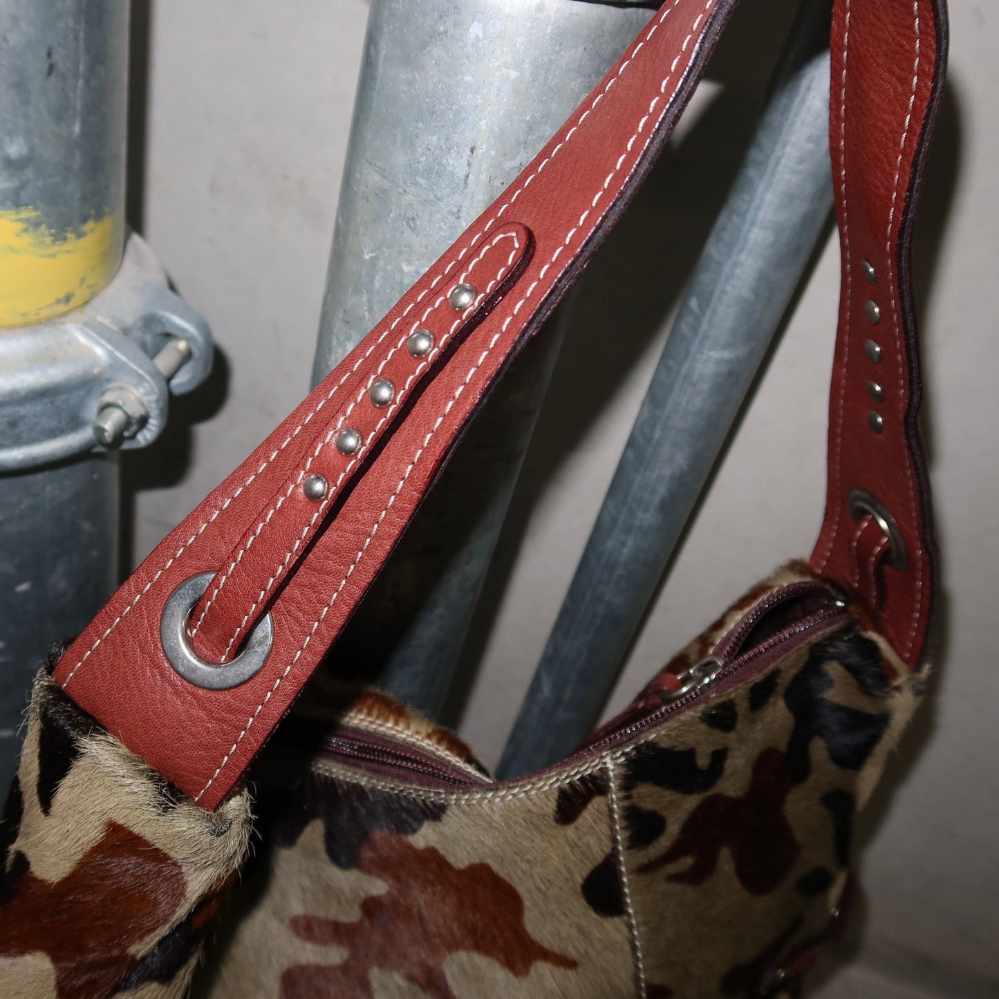 Vintage Italian Cowhide Camouflage Bag